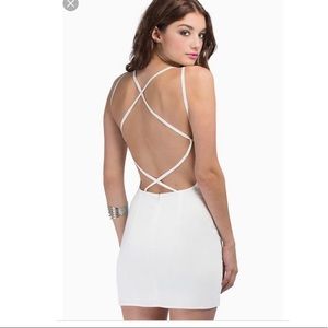 Tobi White backless dress